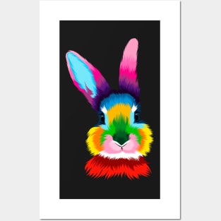 Cute Little Bunny - Colorful Rabbit Portrait Photography Posters and Art